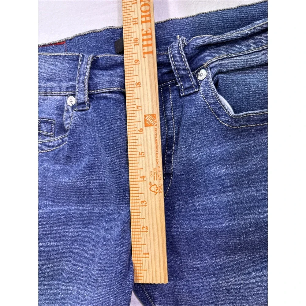 True Religion Ricky Relaxed Straight Jeans Mens 31 Blue  Thick Stitch